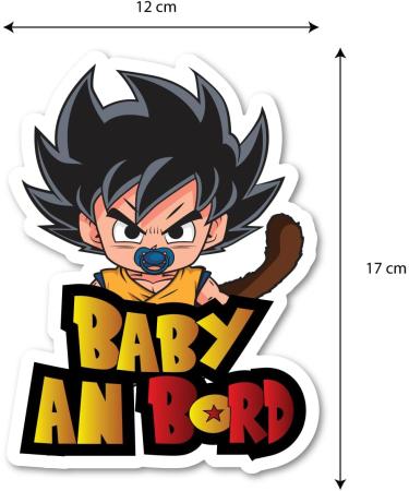 Baby on Board Sticker - Manga & Anime DBZ - 13x18cm Vinyl Car Decal - Easy to Apply - Buy Online on SooperMarket.com