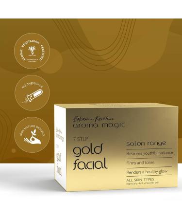 Aroma Magic Gold Facial Kit - 7 Steps Multi-Use Skincare Set for Firming & Toning | Enhance Dull Skin for Youthful Glow | All Skin Types - Buy Online on SooperMarket.com