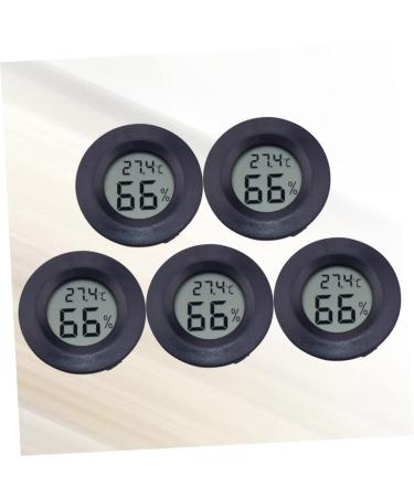 IPLUSMILE 5ST CELSIUS Repticip Terrarium Accessories | Round Moisture & Temperature Display | Glass Minitians for Reptiles | 4.5x1.5cm Black - Buy Online on SooperMarket.com