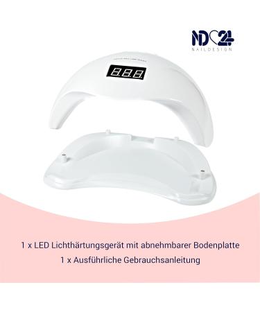 ND24 NAILDESIGN Premium Gelnail Starter Set - Complete LED Gel Kit for Beginners | Includes Adhesive French Gel Sealing Gel & Nude Gels - Made in Germany - Buy Online on SooperMarket.com