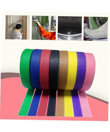 Healeved 6pcs Strong Sticky Wrinkle Paper Colored Tape Garage Door t Handle Container for Gardening Tools Butle Tape Round Grill Grate Adhesive Tape Spray Paint Color Separation Child - Buy Online on SooperMarket.com