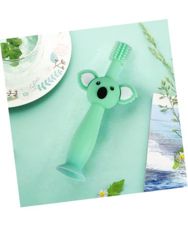 Kisangel Soft Bristle Toddler Toothbrush | Animal Teether Baby Toy Brush | Green Silicone Infant Toothbrush - Buy Online on SooperMarket.com