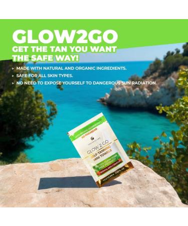 Thermalabs Glow2Go Organic Tanning Towels - Made in USA - Pack of 10 Mini Tan Towelettes Sachet for Sunless Tanning On-the-Go - Buy Online on SooperMarket.com
