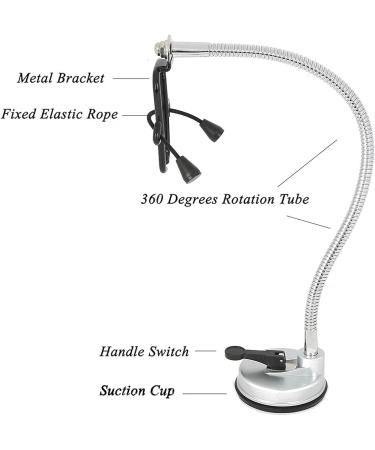 KUIKUI Hands-Free Hair Dryer Wall Holder with 360 Degree Rotation and Strong Suction Cup - Buy Online on SooperMarket.com