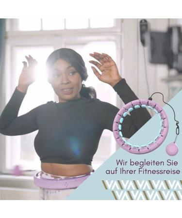 Swiss Activa+ Infinity Hoop Smart Weighted Hula Hoop with Counter | Exercise Equipment for Women Weight Loss | S2 XXL Purple Blue - Buy Online on SooperMarket.com