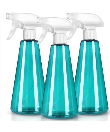 Bealee Plant Mister Spray Bottle (3 Pack, 16 oz), Plastic Empty Sprayer Bottles, Refillable Mist & Stream Water Misting Sprayer for Planting, Cleaning Solutions, Hair Care, Pet, BPA Free 3-Pack