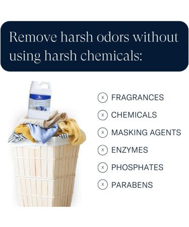 EnviroKlenz Laundry Enhancer | Odor Eliminator Liquid for 30 Loads | Non-Toxic Fragrance-Free Removes Sweat Chemicals & Pet Odors - Buy Online on SooperMarket.com
