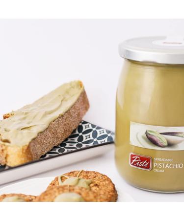 Pisti Cream of Pistachio from Sicily 21.2 Ounce (600g) | Authentic Artisanal Italian Nut Spread | Perfect for Bread and Biscuits - Buy Online on SooperMarket.com