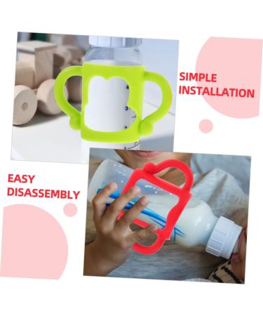ibasenice 2pcs Silicone Bottle Handle Bottle Handle Milk Bottle Accessories Milk Bottle Handles Silicone Bottle Handle Milk Bottle Grips Feeding Bottle Newborn Feeder 13.00X7.00X6.50CM Assorted Color - Buy Online on SooperMarket.com