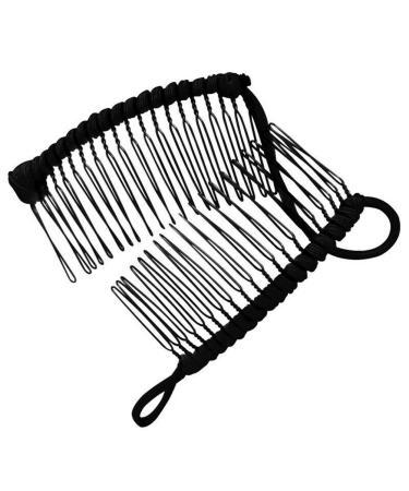 Ispchen 2 pieces vintage bananas hair clip stretch hairpins double combats for thick wavy hair hair accessories for women girls black