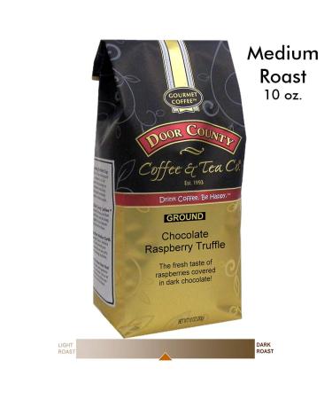 Door County Coffee - Chocolate Raspberry Truffle Ground Coffee 10oz Bag - Buy Online on SooperMarket.com