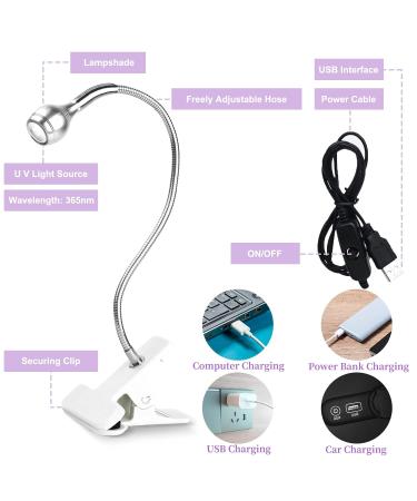 Saviland UV Lamp for Gel Nails - Flexible Mini LED Nail Dryer with Clip | Rotatable 3W Nail Art Lamp for Perfect Gel Hardening - Buy Online on SooperMarket.com