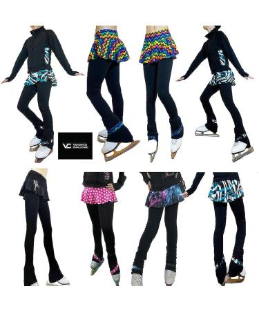 UniqGarb Polartec Thermal Ice Skating Skirtpants | Child M (8-10) | Black Polar Fleece - Buy Online on SooperMarket.com