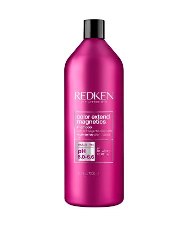 Redken Color Extend Magnetics Shampoo For Color-Treated Hair | Gently Cleanses & Protects Color | With Amino Acid | Sulfate Free Shampoo 33.8 Fl Oz