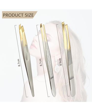 Tweezers Set 3-Piece Precision Tweezers Set Plucking Tweezers for Face Care - Buy Online on SooperMarket.com