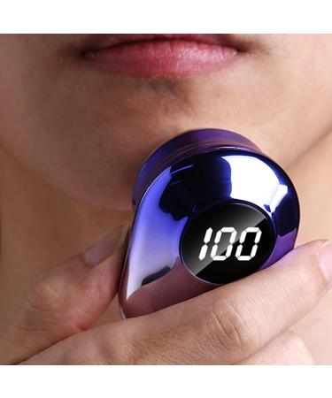 Buy Mini Electric Beard Clipper | Digital Display Stainless Steel Compact & Waterproof Trimmer for Men - Gradient Blue - Buy Online on SooperMarket.com