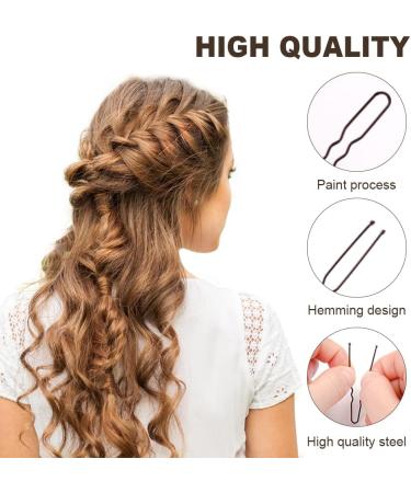 URAQT Hair Bun Shaped Set 35Pcs Invisible Hair Nets and 45Pcs Positioning U Shaped Hair Pins Elastic Edge Mesh Stretch Hair Bun Holder for Women Hair Styling Hair Bun Making A- Brown with Hairpin (80pcs) - Buy Online on SooperMarket.com