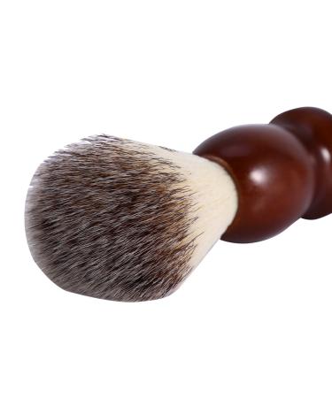 Male Beard Shaving Brush - Nylon Hair & Wooden Handle - Premium Facial Cleansing Tool for Men - Buy Online on SooperMarket.com