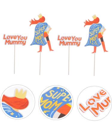 OFFSCH 3 Sets Mother's Cake Inserts Dessert Plug-in Party Cake Picks Mothers Day Theme Cake Plug-in Mom Gifts Cake Ornament Mum Presents Moms Birthday Moms Gifts Decor Paper Cake Supplies - Buy Online on SooperMarket.com