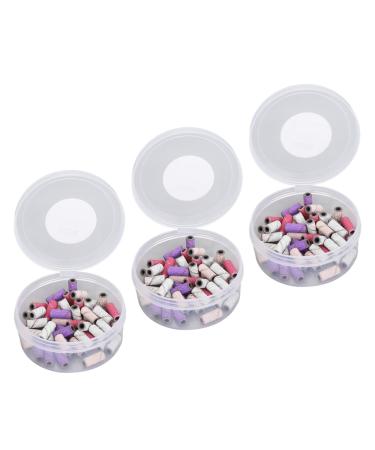 Nail Sanding Bands Dead Skin Removal Multiple Sizes Smoothing Nail Art Sanding Bands with Storage Box for Manicure (Colorful)