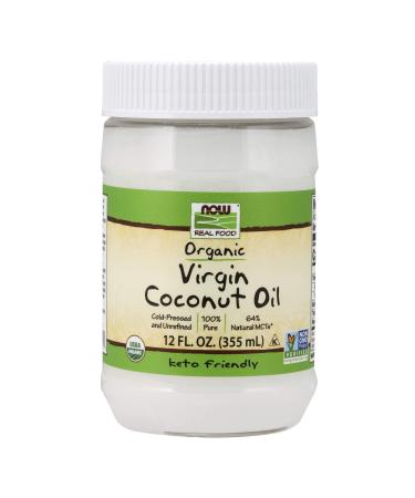Now Foods Real Food Organic Virgin Coconut Oil 12 fl oz (355 ml)