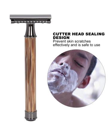 Ankroyu Men's Beard Trimmer - Portable Manual Razor with Bamboo Grip - Adjustable Beard & Body Shaving Tool - Buy Online on SooperMarket.com