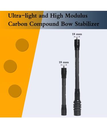 Perogen 3K Carbon Archery Bow Stabilizer for Compound Bow Hunting with Dampers - Lightweight 8/10/12 inches - Buy Online on SooperMarket.com