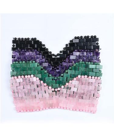 Amethyst Eye Mask for Stress Relief & Fatigue Reduction - Cooling Eye Mask with Textured Bead Lining | Black Obsidian Home Decoration - Buy Online on SooperMarket.com