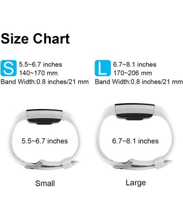 Tobfit Sport Bands for Fitbit Charge 2 - 4 Pack Replacement Wristbands (Black, Rose Gold, Wine Red, Blue) - Women Men Small/Large - Buy Online on SooperMarket.com