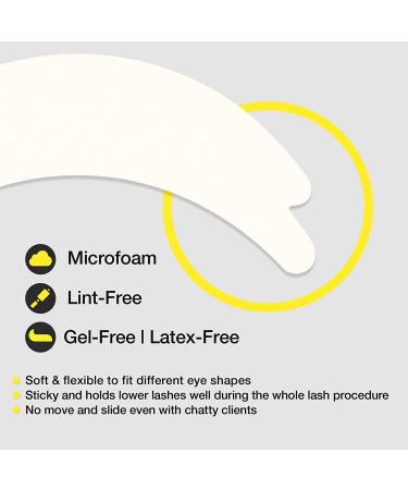 LASHVIEW 50 Pairs Natural Microfoam Under Eye Pads for Eyelash Extensions - Lint Free, Hypoallergenic, Stick Well, Fit Most Eye Shapes - Buy Online on SooperMarket.com