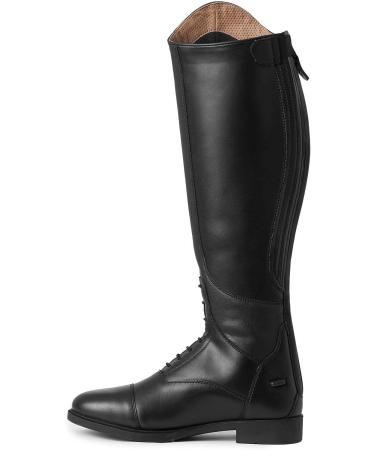 Horze Rover Kids' Tall Field Boots - Black, Size 4 Big Kid | Stretchy Easy-Fit Synthetic Leather, Rear Zipper | Starter Horse Riding Boots - Buy Online on SooperMarket.com