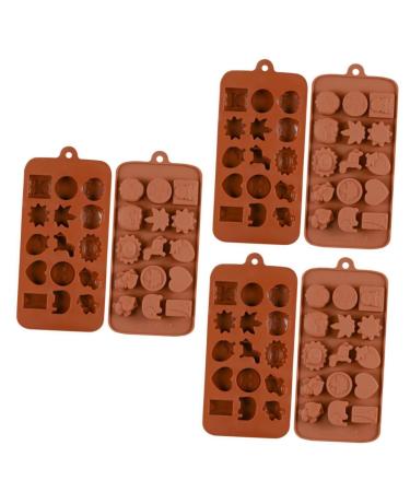 IMIKEYA 3pcs 15 Candy Molds Cooking Molds Silicone Baking Molds Cartoon Animal Mold Chocolate Cookie Silicone Molds Silicone Candy Mold Non-Stick Mold Silicone Bakeware Cake mediumx3pcs Coffeex3pcs