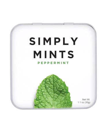 Simply Mints | Peppermint Breath Mints | Pack of Six (270 Pieces Total) | Breath Freshening, Vegan, Non Gmo, Nothing Artificial Peppermint 1.1 Ounce (Pack of 6)