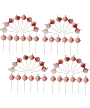 DIYEAH 250 Pcs Candy Keychain Decor Resin Crafts Earrings Charms Lollipops Charms for Crafts Making Charms for Diy Jewelry Resin Keychain Ornament Charms for Bracelet Making Set - Buy Online on SooperMarket.com