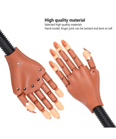 Flexible Nail Practice Hand with 200pcs Fake Nail Tips - Ideal for Beginners to Practice Nail Art & Skills - Type A - Buy Online on SooperMarket.com