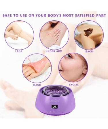 Digital Portable Electric Wax Warmer 16.9oz for Hair Removal - Violet with See-Through Cover - Buy Online on SooperMarket.com