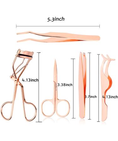Arroyner 5 Piece Eyelash Applicator Tool Set - Rose Golden | Eyelash & Eyebrow Tools - Buy Online on SooperMarket.com