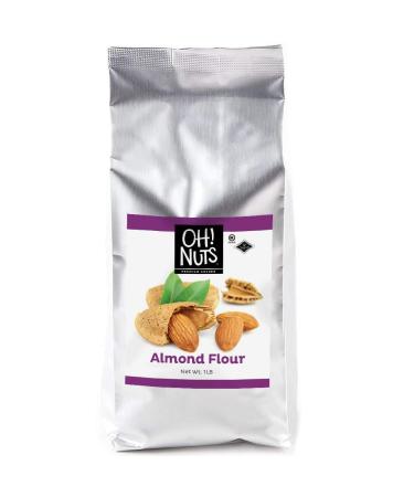Oh! Nuts Blanched Almond Flour for Gluten-Free, Super Fine Baking | 1 Lb. Bulk Wheat Substitute for Macarons and Protein-Rich Cookies| All-Purpose Kosher Fresh Meal for Vegan, Paleo & Keto Diets