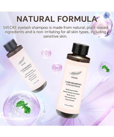 Premium Lash Shampoo Concentrate 100ml | Oil-Free Eyelash Extension Cleanser Kit | Ultimate Lash Cleaning Brush & Bottle - Buy Online on SooperMarket.com