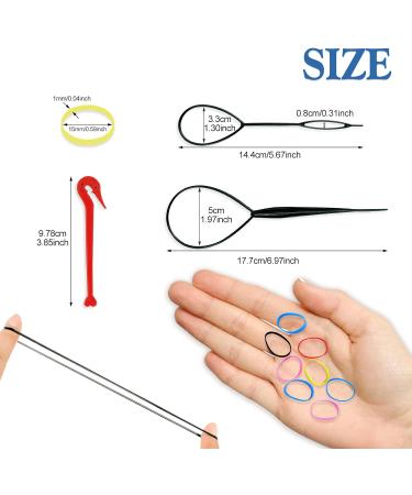 Hanyousheng 1000 Pcs Elastic Hair Bands Set with Topsy Tail Hair Tool - 1004 Piece Hair Elastic Bands for Braids, Ponytails, and Removal Tool - Buy Online on SooperMarket.com