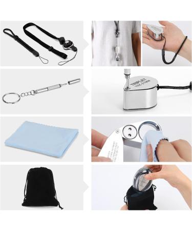 Wanapure Metal Jewelry Loop Magnifier with LED Light - 10x & 40x Pocket Illuminated Magnifying Glass for Gems, Rocks - Includes Drawstring Bag and Adjustable Lanyard - Buy Online on SooperMarket.com
