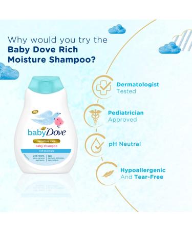 Dove Baby Rich Moisture Shampoo - 200ml | Gentle Cleansing for Soft Baby Hair - Buy Online on SooperMarket.com
