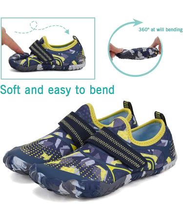 CIOR Kids Water Shoes - Quick Drying Aqua Athletic Sneakers in Yellow - Size 4 Big Kid - Buy Online on SooperMarket.com
