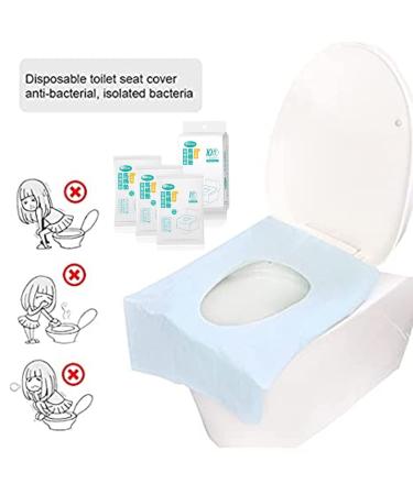 Disposable Toilet Seat Covers 30Pcs - Waterproof & Individually Wrapped - Large Portable Potty Training Covers for Kids - Ideal for Road Trips & Public Restrooms - Sky Blue - Buy Online on SooperMarket.com