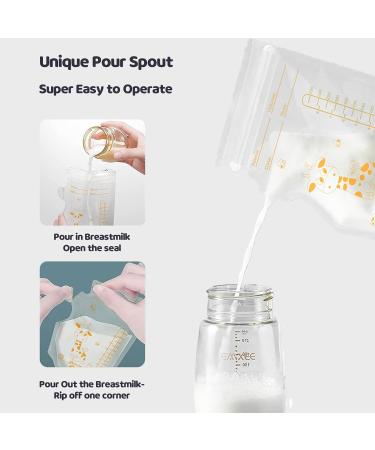 40-Pack BPA-Free Breast Milk Storage Bags | Space-Saving Freezing Bags | 250 ml Breast Milk Bags for Safe Storage - Buy Online on SooperMarket.com