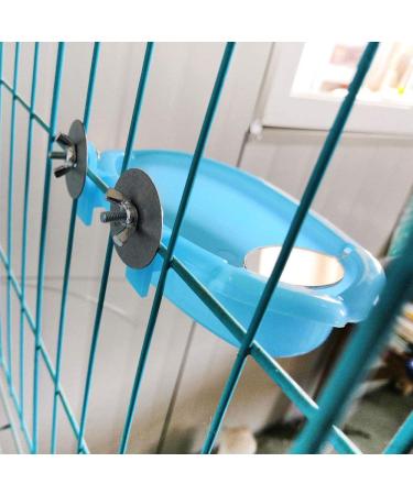 SHINYLYL Bird Bath Tub Bowl Hanging Toy for Parrot Budgie Cockatiel Cage (Blue) - Buy Online on SooperMarket.com