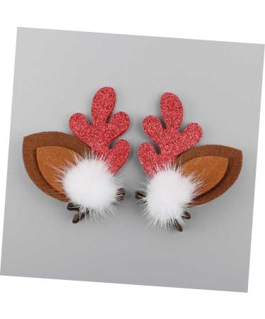 ABOOFAN 4 Pairs Christmas Antler Hair Christmas Hair Barrettes Reindeer Hair Accessory Reindeer Cosplay Clip Hair Clips for Kids Christmas Hair Pin Antlers Flocked Plastic Woman Cute - Buy Online on SooperMarket.com