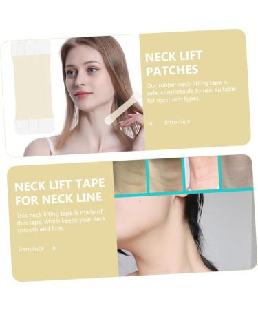 Mikinona - Neck Sticker 4pcs Neck Lift Stickers Lifting Belt Neck Skin Tightening Decal Neck Tape Swan Neck 20.5x4cm As Shown - Buy Online on SooperMarket.com
