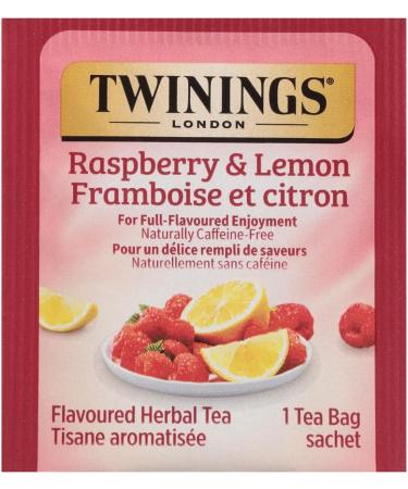 Twinings Raspberry & Lemon Herbal Individually Wrapped Tea Bags | Naturally Caffeine-Free| 20 Count (Pack of 6) | Enjoy Hot or Iced Raspberry & Lemon 20 Count (Pack of 6) - Buy Online on SooperMarket.com