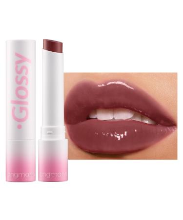 Jelly Tinted Lip Mud One-way Rotation Not Recyclable Smooth Lip Lines Moisturizing Anti-cracking & Red Pink Lipstick Makeup Relieve Lip Dryness for Girl Man Daily Lip Hydrating Care (08#)